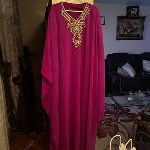 Purple Kaftan Women’s Dress (ONE SIZE FITS ALL)